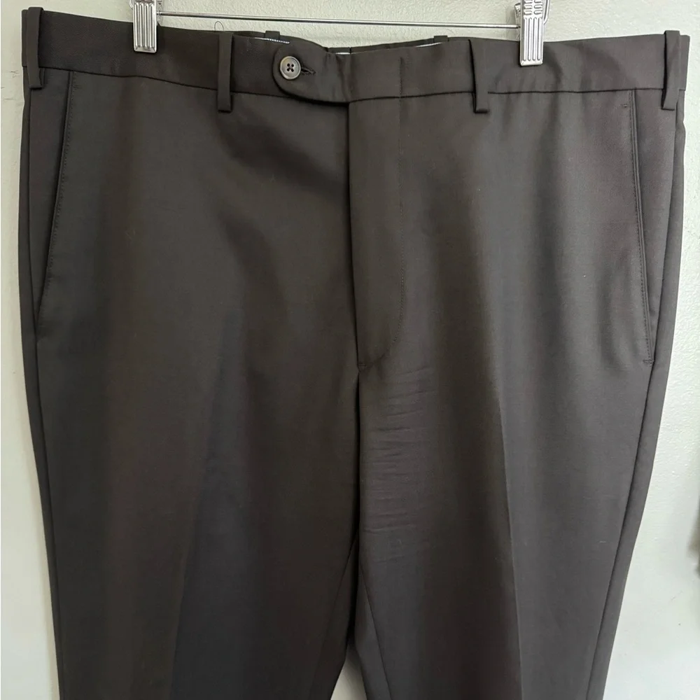 JB Britches men’s made in Italy worsted wool Dark Brown Torino pants 36 hemmed